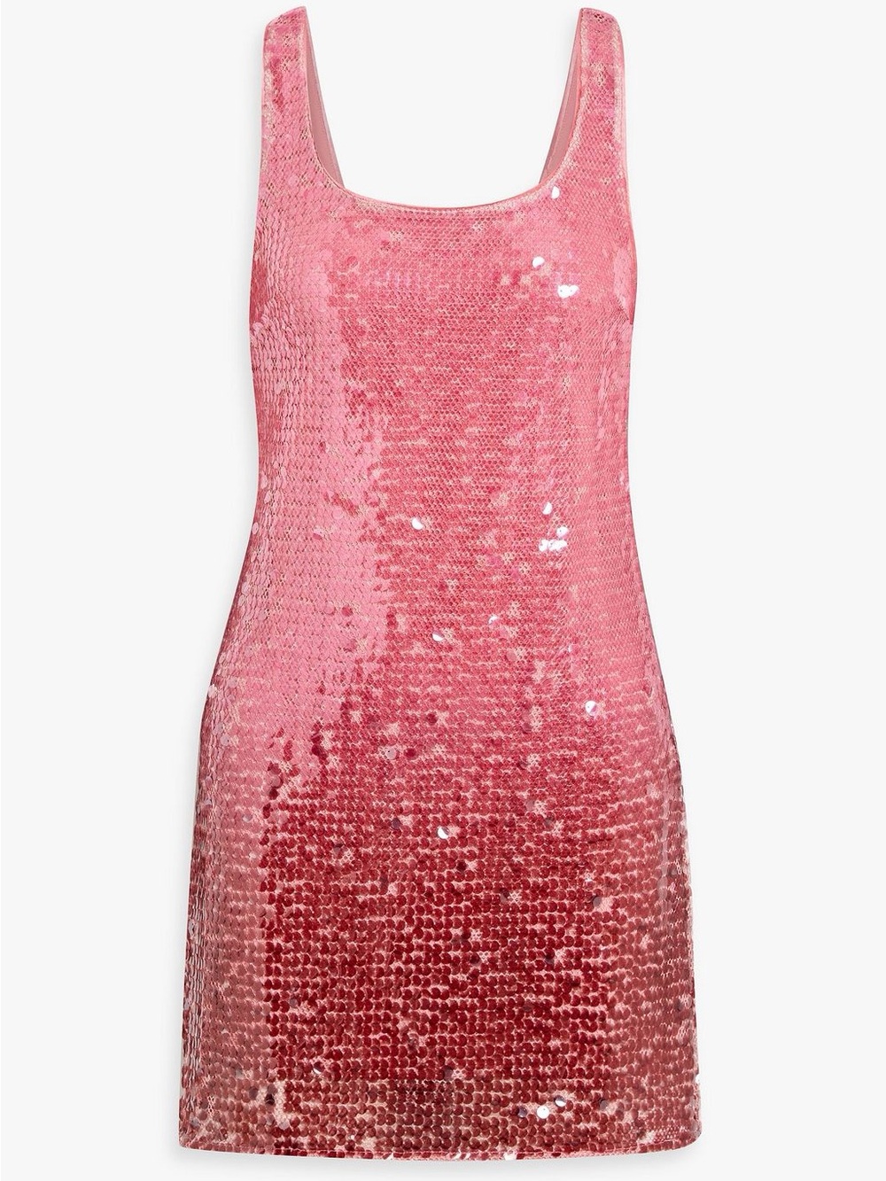 Sequin Scoop Neck Mini Dress in Pink